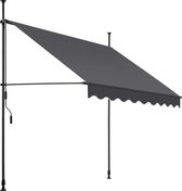 Bol.com tectake® Klemluifel met handslinger - Balkonluifel zonder boren - In hoogte verstelbaar - UV-bestendig - Waterafstotend ... aanbieding