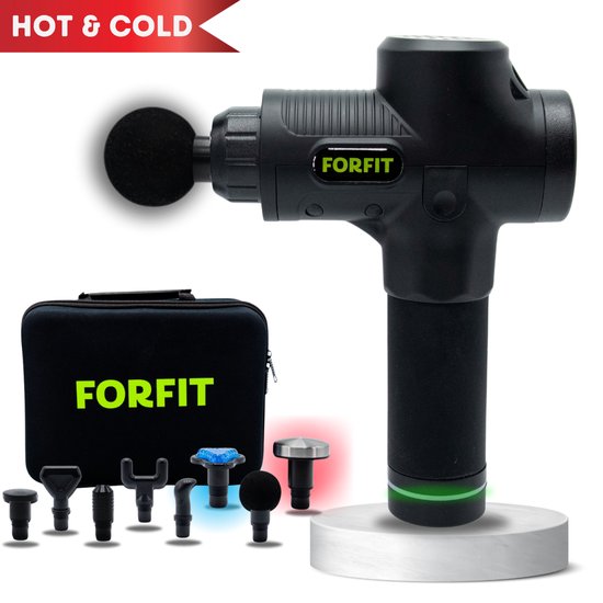 FORFIT Massage Gun Hot & Cold Draadloos Zwart 30 Standen