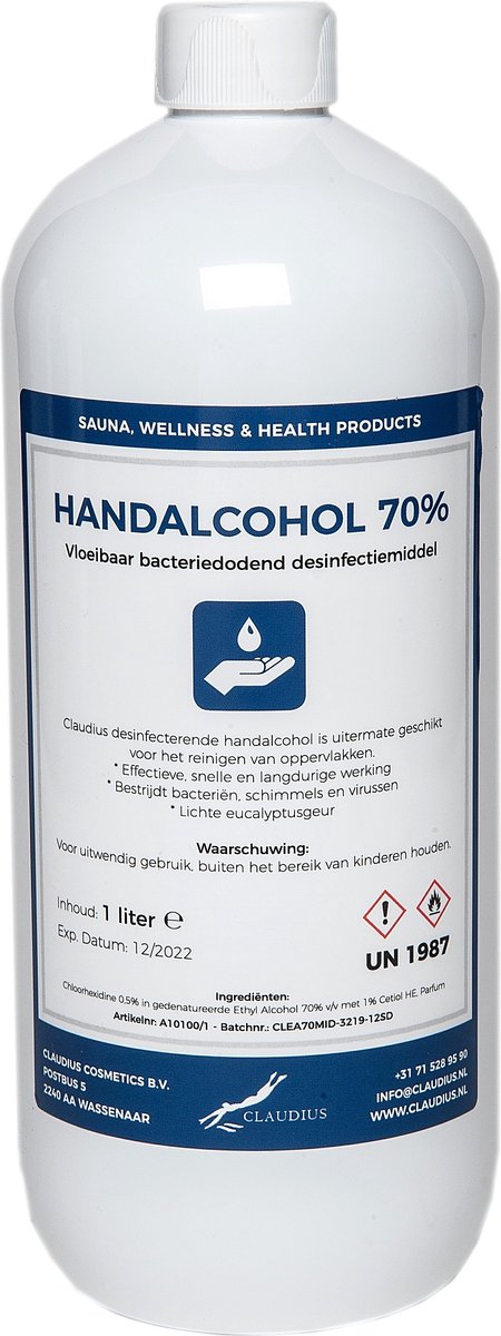 Goedkoopste Handalcohol spray 70 - 1 liter met dop