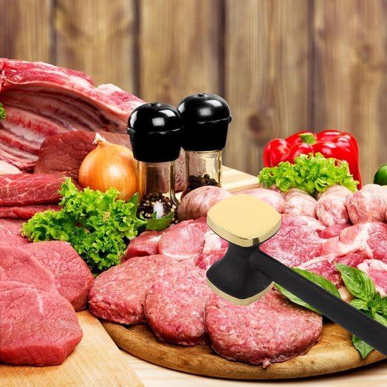 Bixury Vleeshamer Roestvrij staal 27 cm,Metalen Vleeshamer Dubbelzijdige Vleeshamer Zilver Vleesvermalser Roestvrij Staal Schnitzelhamer met Antislip Handgreep voor Schnitzels Steak Rundvlees Bixury Vleeshamer Roestvrij staal 27 cm,Metalen Vleeshamer Dubbelzijdige Vleeshamer Zilver Vleesvermalser Roestvrij Staal Schnitzelhamer met Antislip Handgreep voor Schnitzels Steak Rundvlees