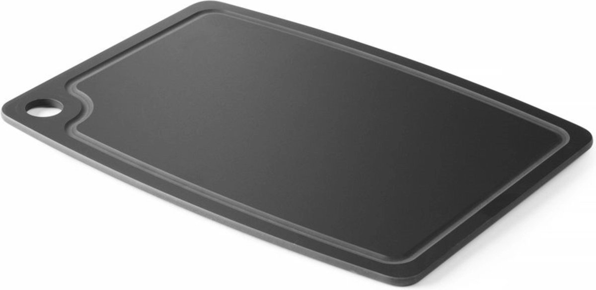 Hendi Snijplank antislip - vaatwasserbestendig - zwart houtvezel - 37 x 27.5 cm