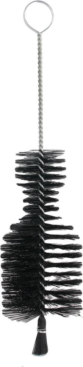 Flessenborstel - Ø 10 x 43 cm - Flessenreiniger - Karaf Borstel - Extra Grote Borstel - Reinigingsborstel voor Flessen en Karaffen - Zwart van Mepal — afbeelding 4