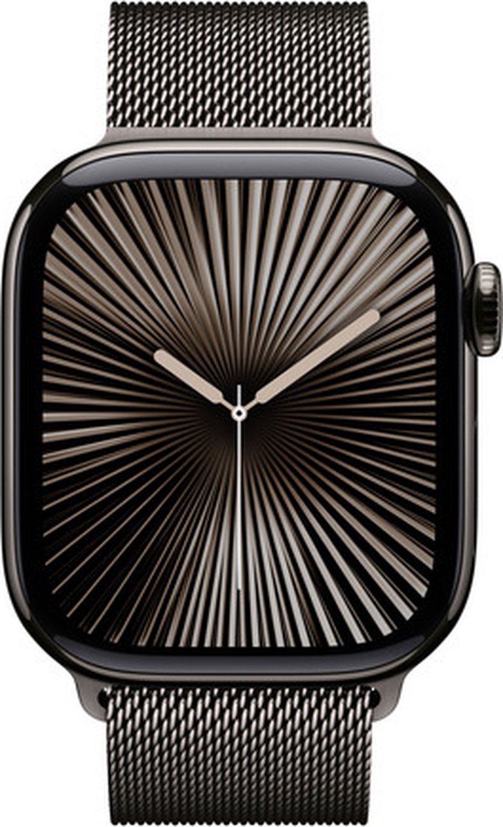 Apple Watch Series 10 - Wifi + 4G - 42mm - Slate Titanium Case met Slate Milanese band - M/L