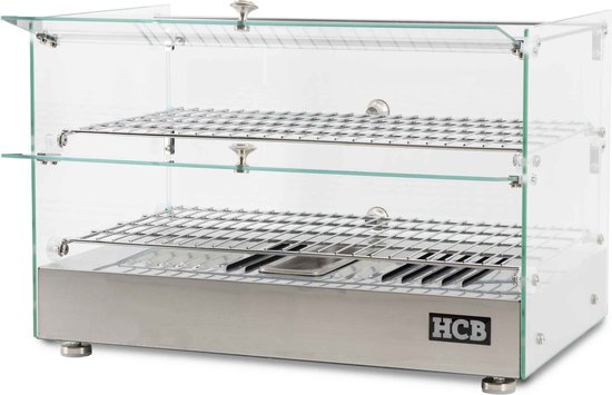 HCB® - Professionele Horeca Warmhoudvitrine - 50 liter - 230V - RVS / INOX - 36.1x55.4x37.6 cm (DxBxH) - 14 kg - 3368 — afbeelding 2