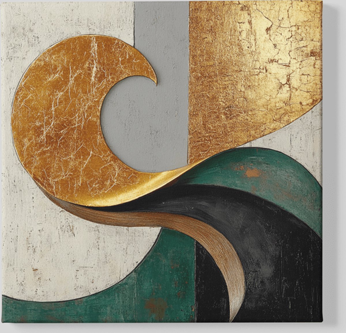 Trendex Global Vierkant Canvas Schilderij - Abstracte Kunst - 100x100x2 cm Kleurrijk