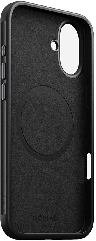 Coque Nomad adaptée à Apple iPhone 16 Plus | Étui en cuir moderne | Compatible avec MagSafe et le chargement sans fil | Couverture arrière en Cuir véritable | Marron