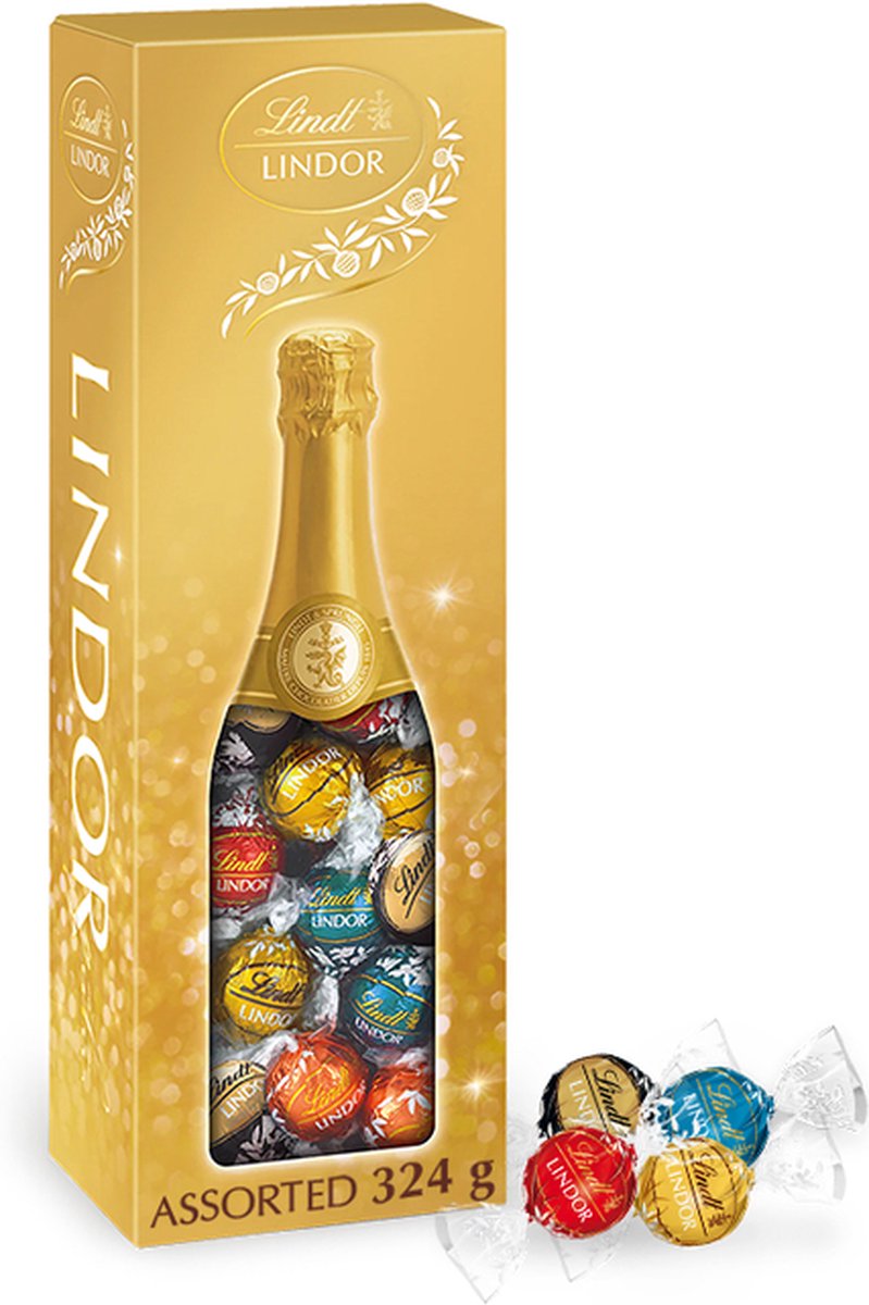 LINDOR Cadeau fles melkchocolade bonbons - 324g