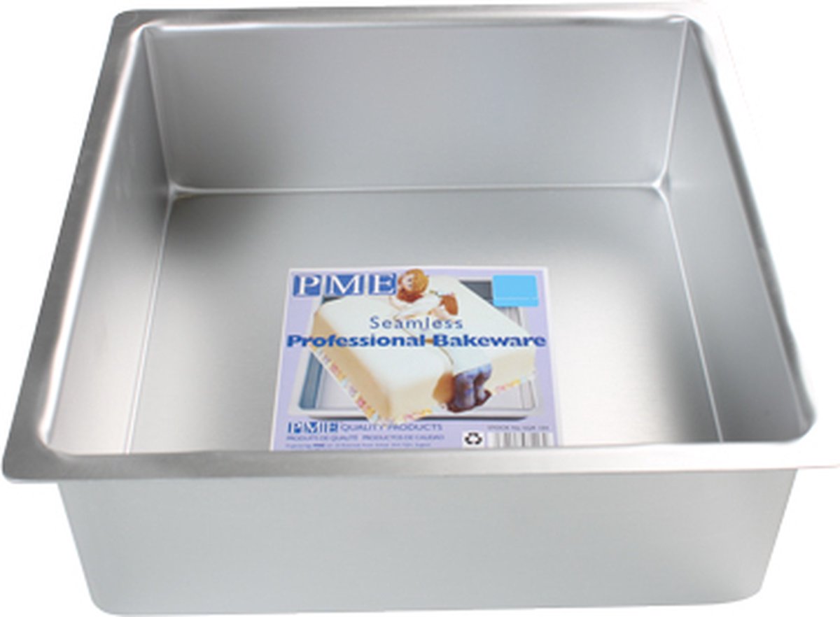 PME - Vierkante Bakvorm - Extra Hoog - Aluminium - 10x10x10cm