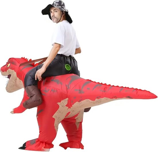 Morph Dinosaurus kostuum voor volwassenen, opblaasbaar dino-kostuum, opblaasbaar kostuum dino, diplodocus kostuum - eenheidsmaat