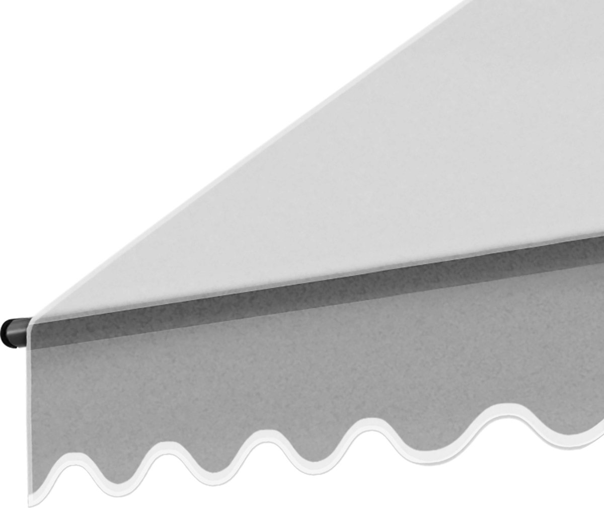 Bol.com tectake® Klemluifel met handslinger - Balkonluifel zonder boren - In hoogte verstelbaar - UV-bestendig - Waterafstotend ... aanbieding