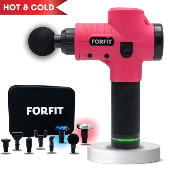 FORFIT Massage Gun Hot & Cold Roze 30 Snelheden Draadloos