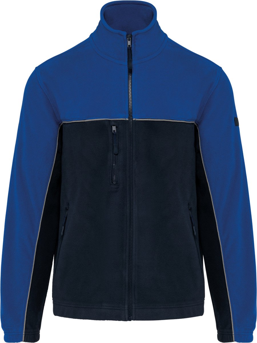 WK. Designed To Work Tweekleurige ecologishe uniseks fleece WK904 Royal Marineblauw