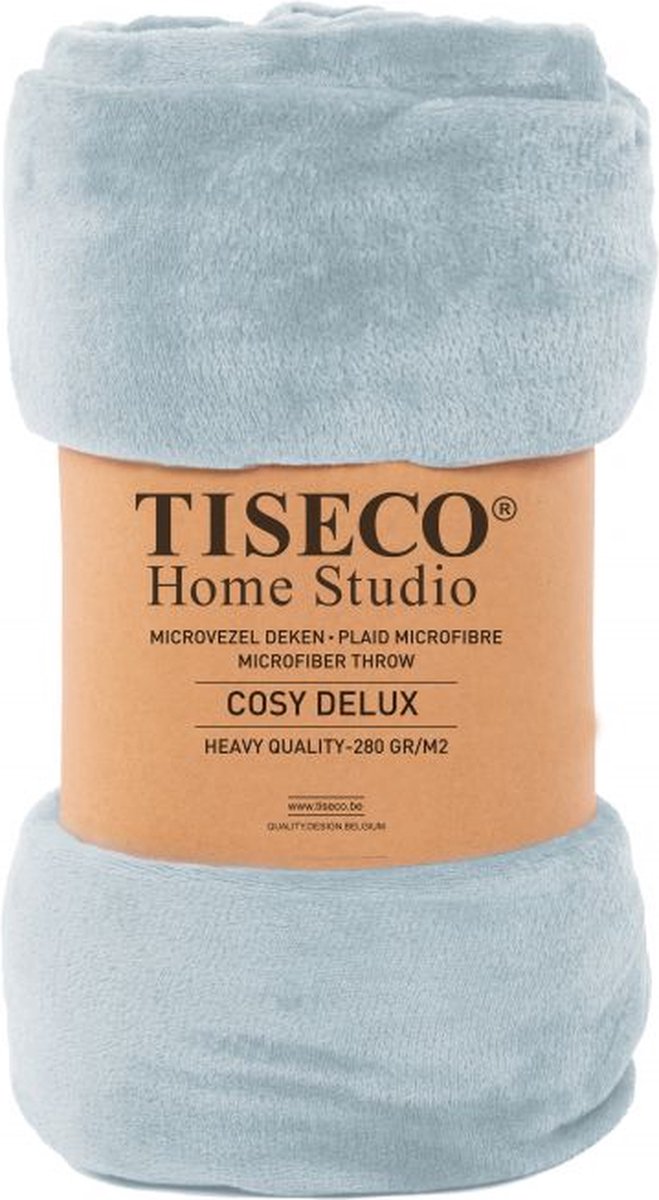 Tiseco Home Studio - Deken COSY DELUX - microflannel - 280 g/m² - 130x160 cm - Silver blue