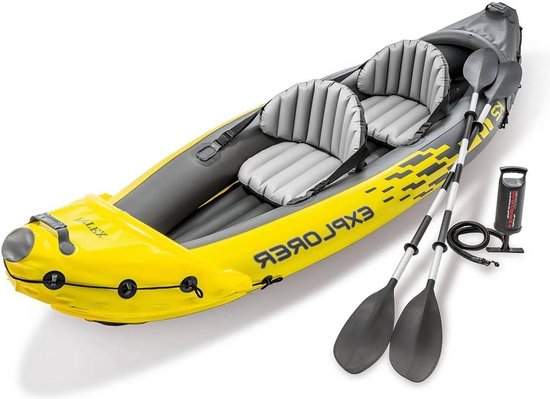 Opblaasboot Explorer K2 Kajak voor 2 personen met roeispanen en pomp
