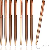 Molain Metalen balpen, gouden pen, 4 stuks intrekbare slanke balpennen, metallic balpen, thuis school kantoorbenodigdheden, cadeau voor bedrijf, kantoor, studenten, leraren