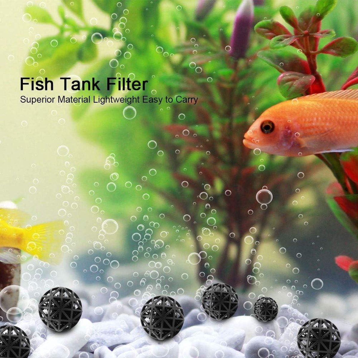 50 Stuks Bio Poreuze Filter Biochemische Bal Filter Media Water Filter Materiaal Met Katoen Voor Aquarium Vijver Aquarium Mxbc