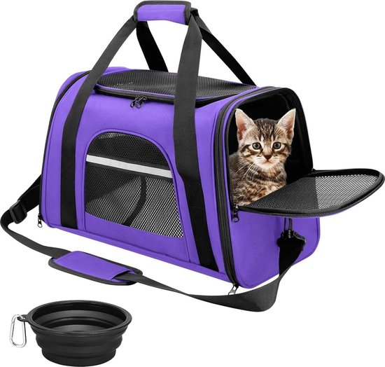 Sac de transport pliable pour chat et chien – Boîte de transport portable  pour chat bol