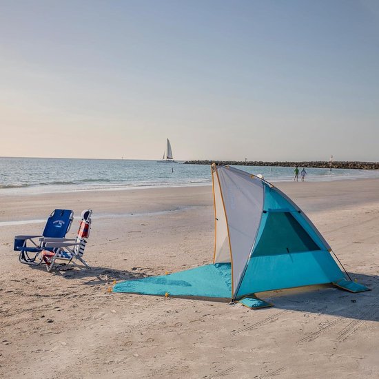 Compacte strandtent voor 3 pers. UPF 50 diameter 180 cm Iwiko grijs