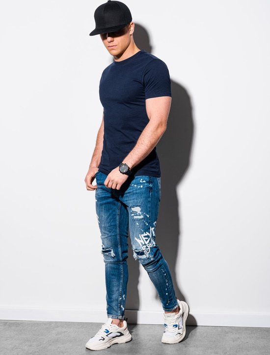 T-shirt - basique - homme - Marine - S1370-12