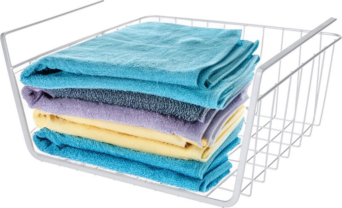 Storage Solutions Hangmand voor kast - metaal - 30 x 26 x 14 cm - grijs - kastmandje