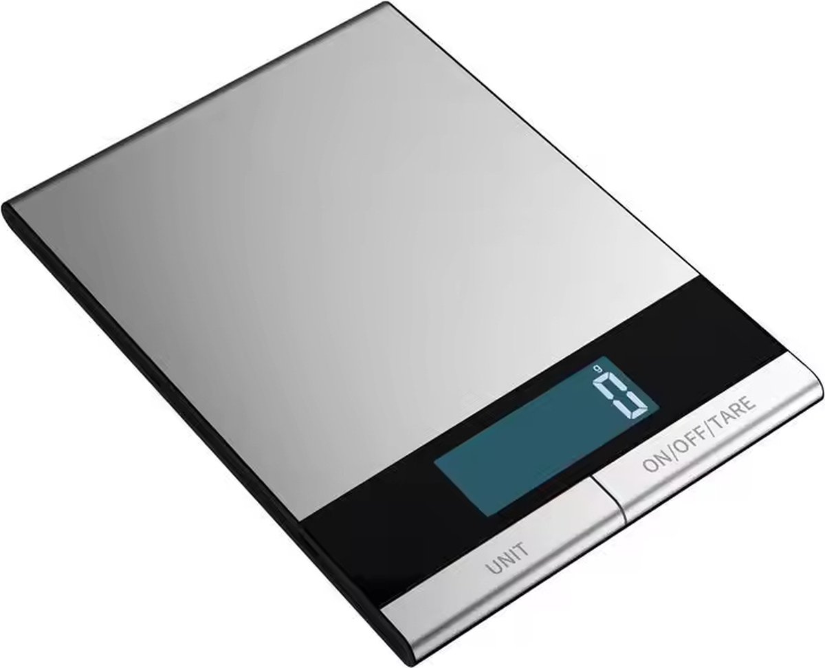Lopoleis® Digitale Precisie Keukenweegschaal – Weegschaal Keuken – 1 gram-10 kilogram – Tarra Functie – Weegschaalkeuken – LCD-Scherm – Inclusief Batterijen