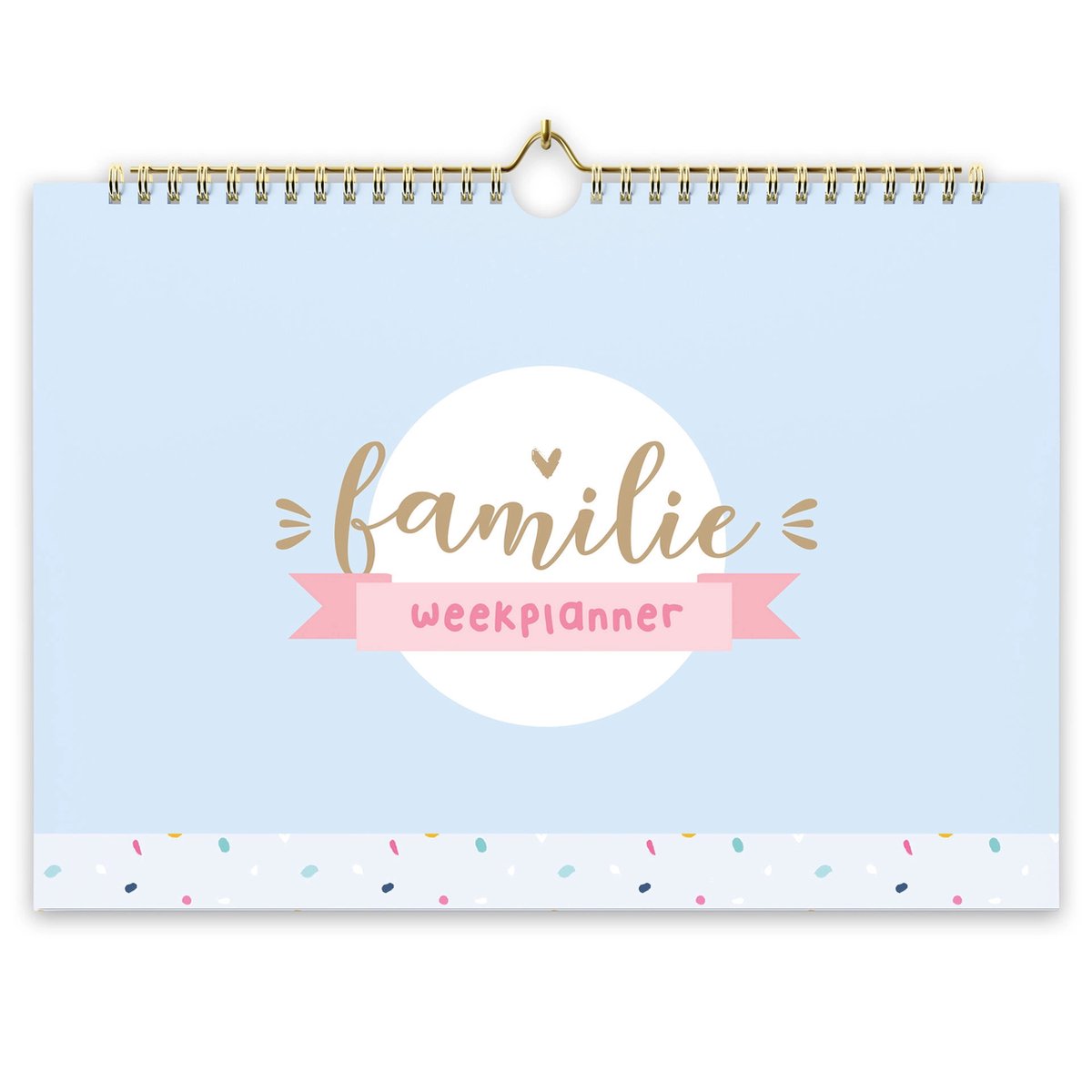 Fyllbooks - Familieplanner - Familiekalender Universeel en Ongedateerd - A4 Formaat - Kleurrijk