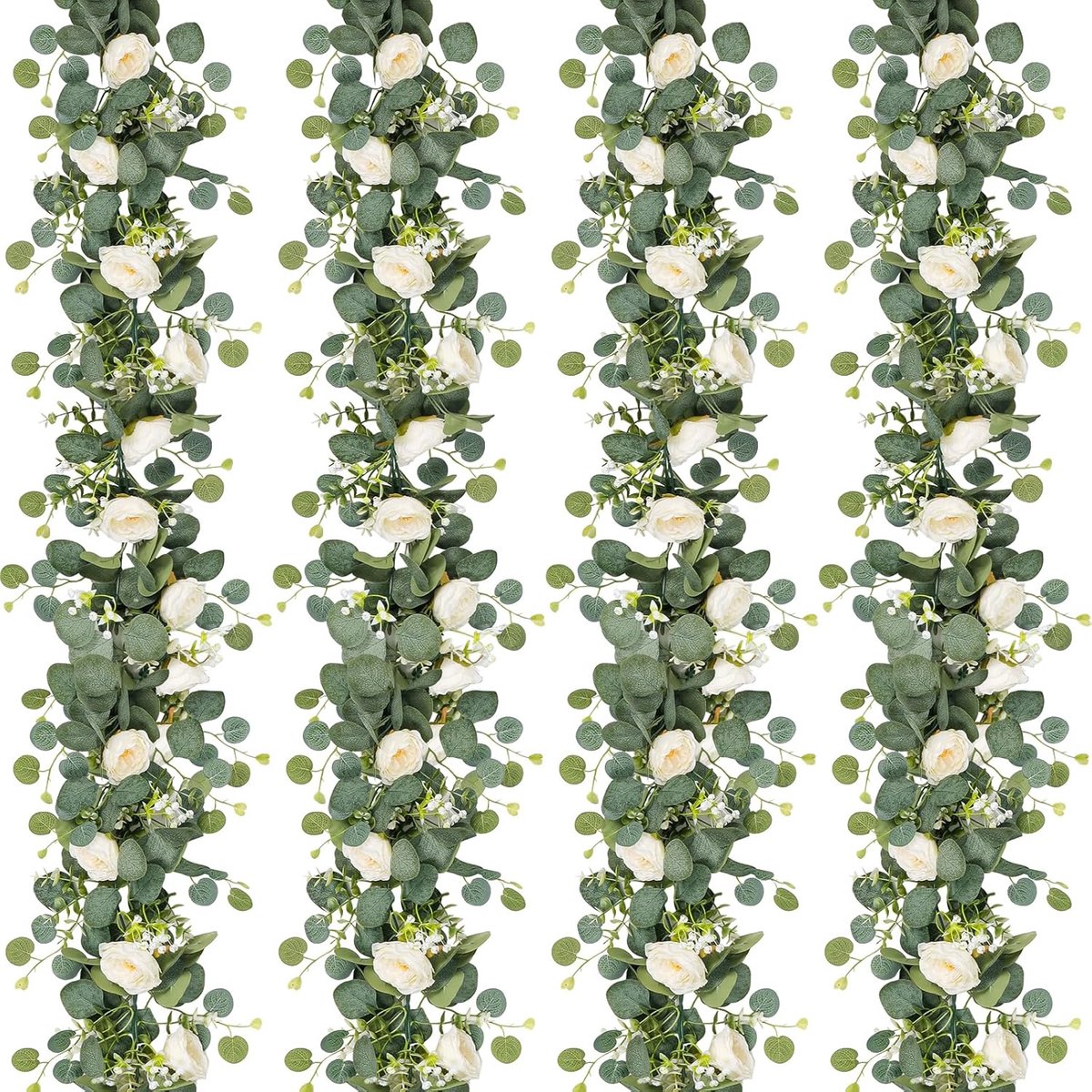Klein vaasje met zijden bloemen