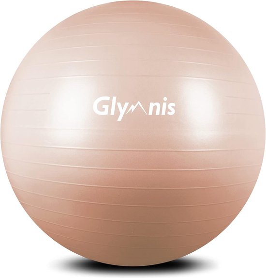 PhysKcal 75 cm roze dikke gymnastiekbal en 23 cm Pilatesbal set, anti-barst gymnastiekbal, anti-slip zitbal, balansbal, yogabal voor thuis, fitnessstudio en kantoor