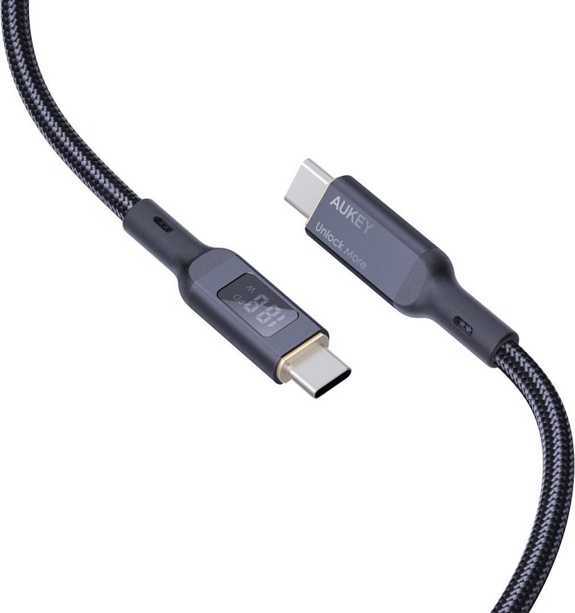 Aukey - USB-C naar USB-C LCD-schermkabel - 1 Meter
