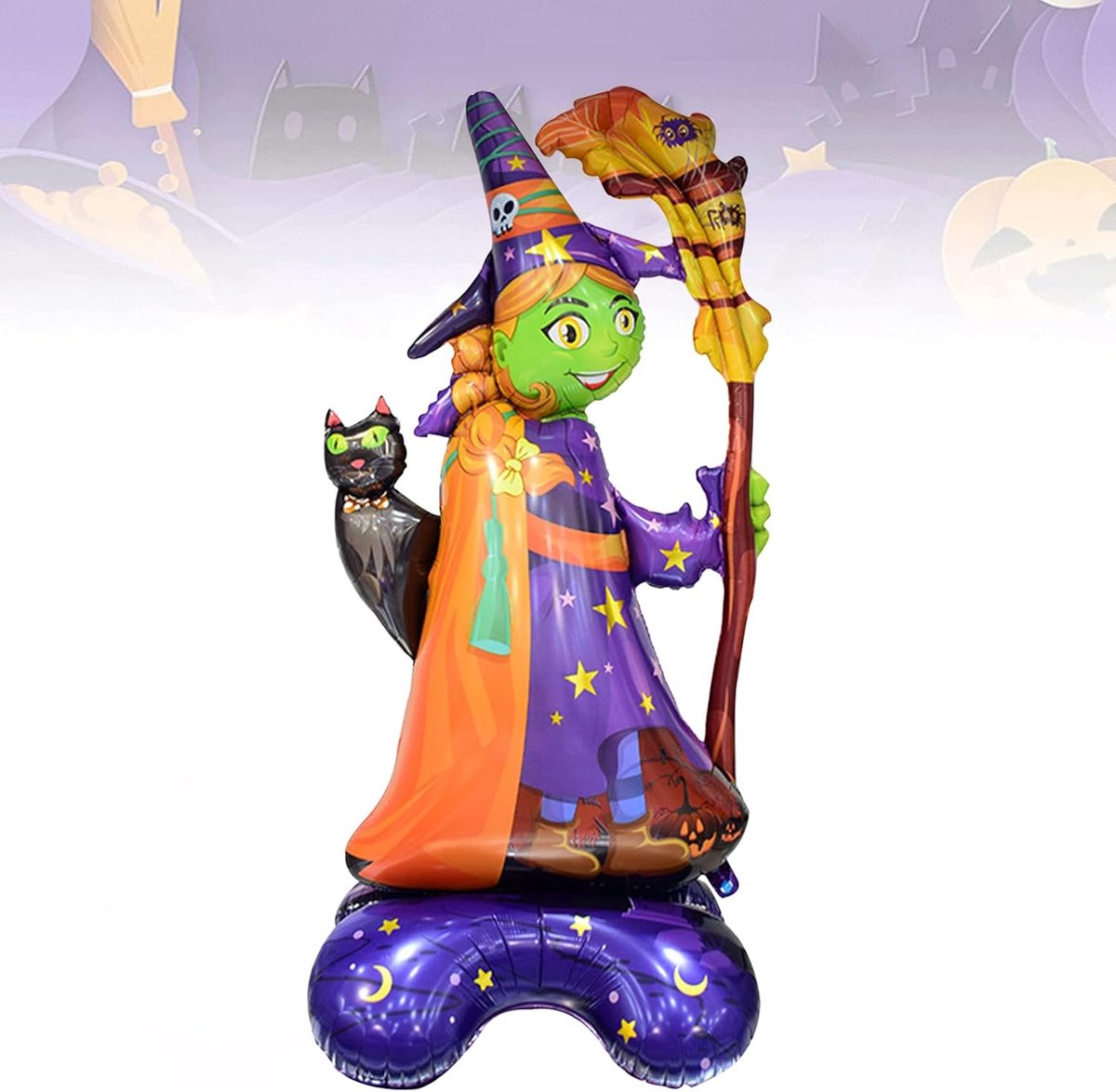 Equivera Halloween Decoratie - Halloween Versiering - Horror Versiering - voor Binnen en Buiten - Spin, Heks, Skelet, Pompoen en Spoken - 2024