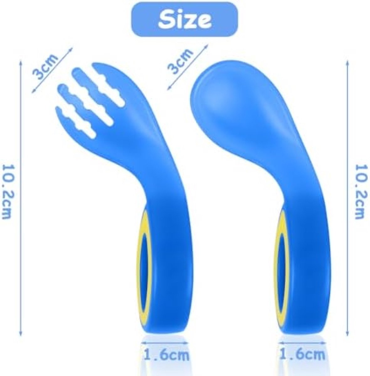Goedkoopste Baby Vork en Lepel Set | 4 Stuks Warmtegevoelige Lepel - BPA-vrij