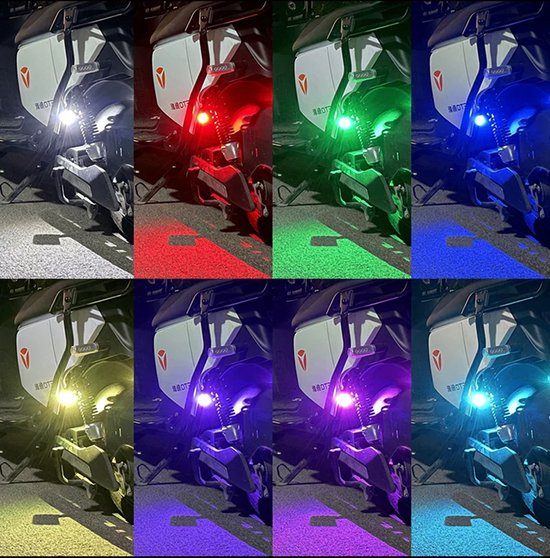 Noodverlichting - Zwaailamp - Werkverkeer - 60 Branduren op Accu - 8 Kleuren - 10 Modes - Flitspatronen - Knipperlampen - Waarschuwingslampen - Knipper - Gevaar - Noodverlichting - Knipperlichten- 2 stuks - Waarschuwingslamp (2-PACK)