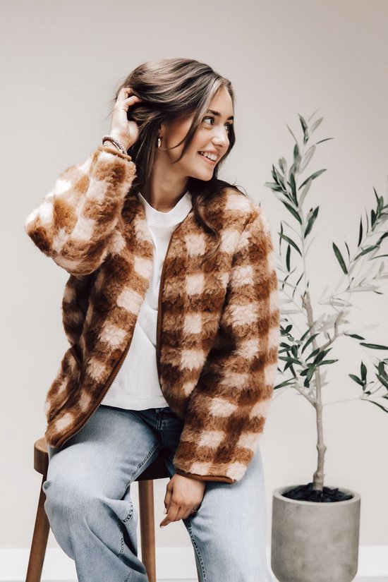 Alwero gilet Cool Light Checker Abricot XS