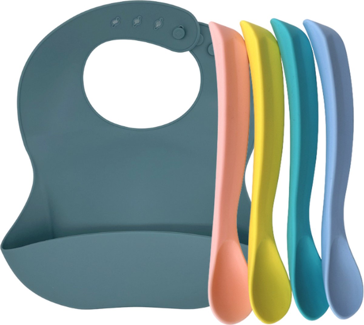 Goedkoopste Babylepels | 4 stuks | siliconen babylepels | babylepeltjes | plus GRATIS slabbertje!