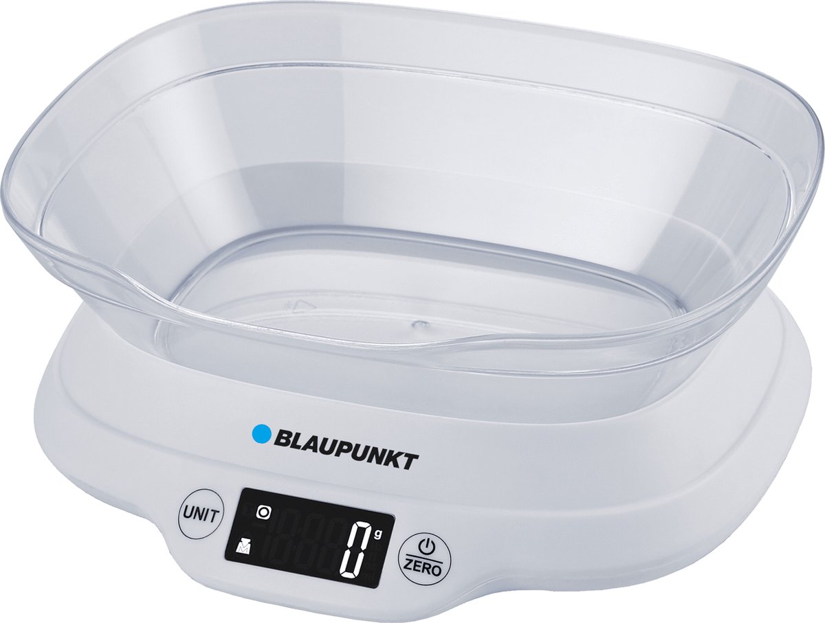 Blaupunkt FKS501 keukenweegschaal Wit Rechthoek Elektronische keukenweegschaal