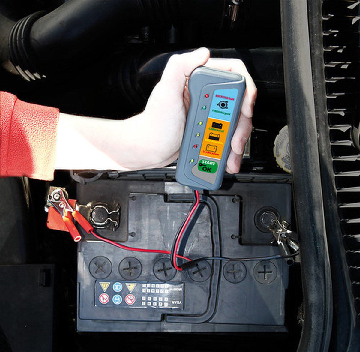Tester per batterie professionale HBM da 100 amp, 6-12 v, 20-100 ah 