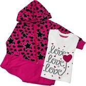 Baby kledingset 3 delig Joggingbroek, hoodie en t-shirt lange mouw. Love love love