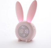 Pink Bunny alarm klok | Nachtlamp | Slaaptrainer!