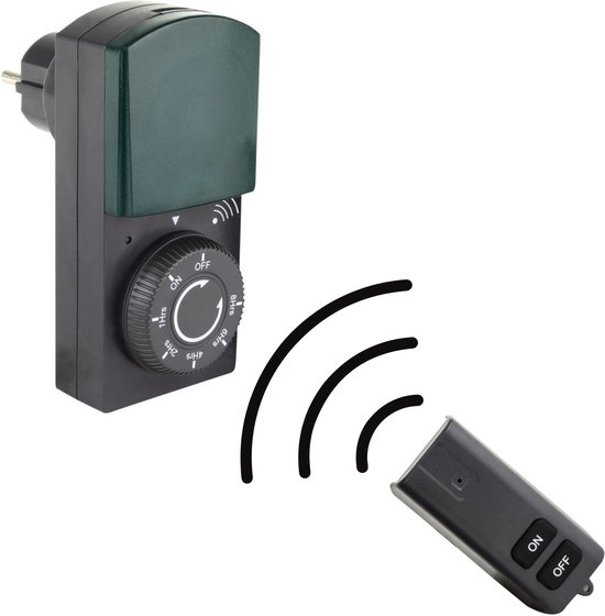 Hoop van Onenigheid capaciteit Proventa® Stopcontact voor buiten met afstandsbediening - Tijdschakelaar -  IP44 - 25... | bol.com