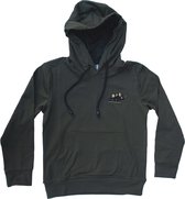 KAET - hoodie - unisex - Donkergroen - maat - 13/14 - 164 - outdoor - sportief - trui met capuchon - zacht gevoerd