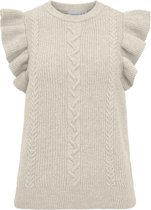 Vila VILOTUS S/L FLOUNCE KNIT VEST/SU Dames Trui Birch - Maat M