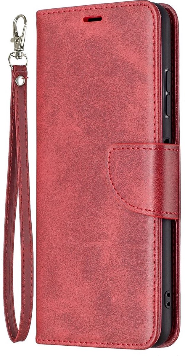 Mobigear Telefoonhoesje geschikt voor Samsung Galaxy A22 5G Hoesje | Mobigear Excellent Bookcase Portemonnee | Pasjeshouder voor 3 Pasjes | Telefoonhoesje voor Pinpas / OV Kaart / Rijbewijs - Rood