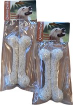 Canine Chews - 2 X 1 Stuks - 19cm - Munchy Bone natural rawhide extruded & beef oesophagus - hondensnack - kauwbot - kauwstaaf -