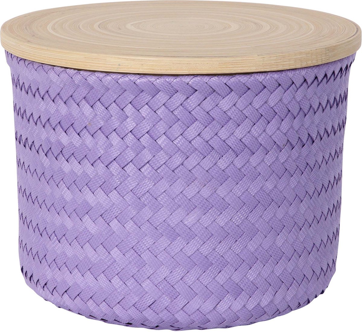 Handed By Wonder high S - Opbergmand rond met deksel- donker lila