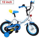 Polaza® Fietsen Kinderfiets met zijwieltjes - 12 inch kinderfiets - zijwieltjes Fiets voor peuters en kinderen - Blauw