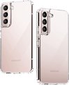 Samsung S22 Shock Proof Hoesje Transparant - Samsung S22 Extreme Defend Shockproof Hoesje - Samsung S22 Armor Case - Doorzichtig