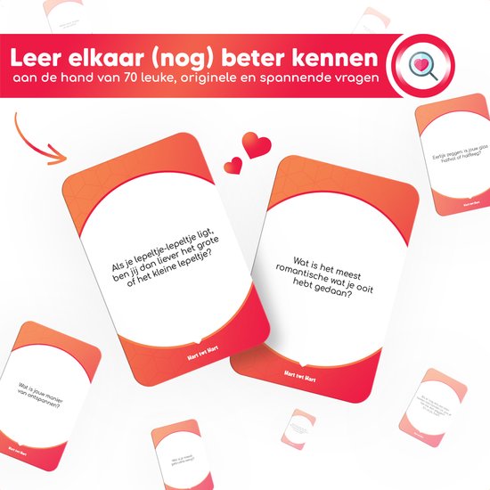 Hart tot Hart Dating - 2 spellen - Relatiespel - Vragen Spel Relatie