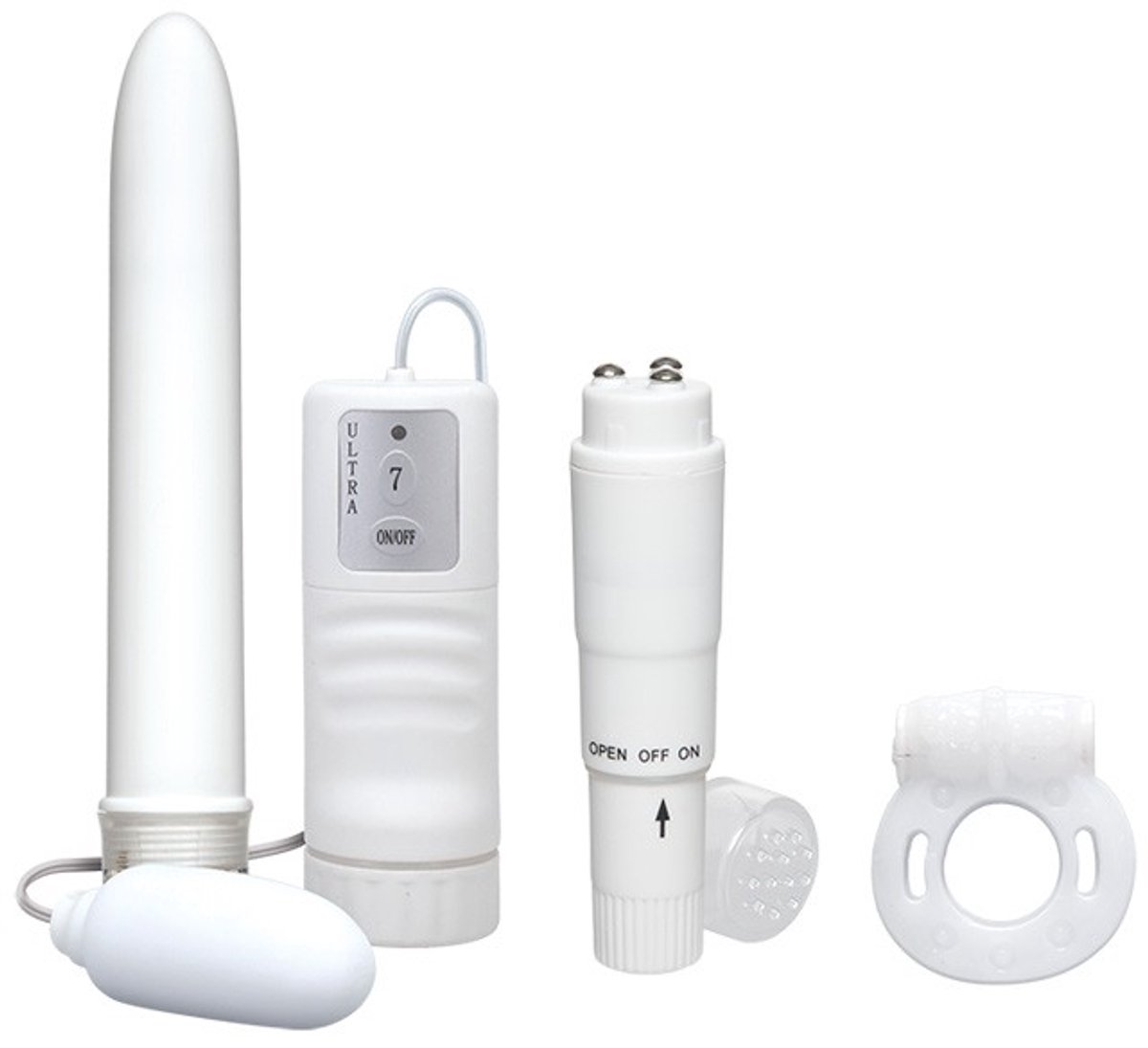 Goedkoopste Doc Johnson Pleasure Kit - Vibrators white