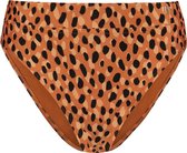 Leopard Spots high waist bikinibroekje - Bruin/Oranje - Dierenprint