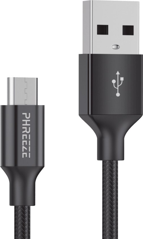 Micro USB Oplaadkabel 1 meter - Extra Sterk - Gevlochten Nylon - Ondersteunt Quick en Fast Charge - Geschikt voor Controller